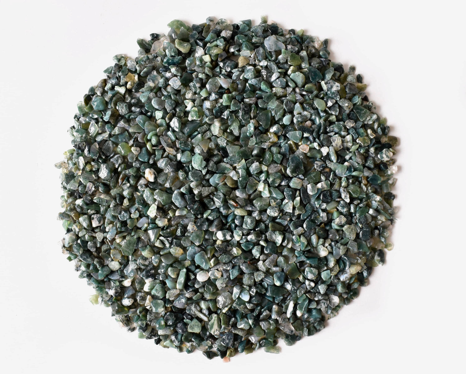 Moss Agate Gemstone Chips