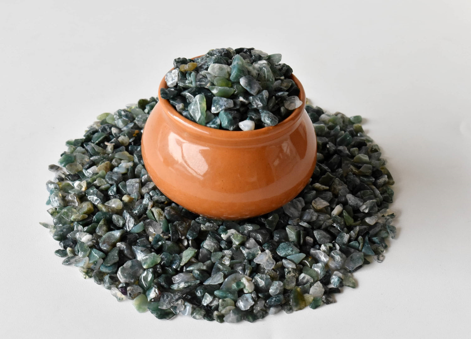Moss Agate Gemstone Chips