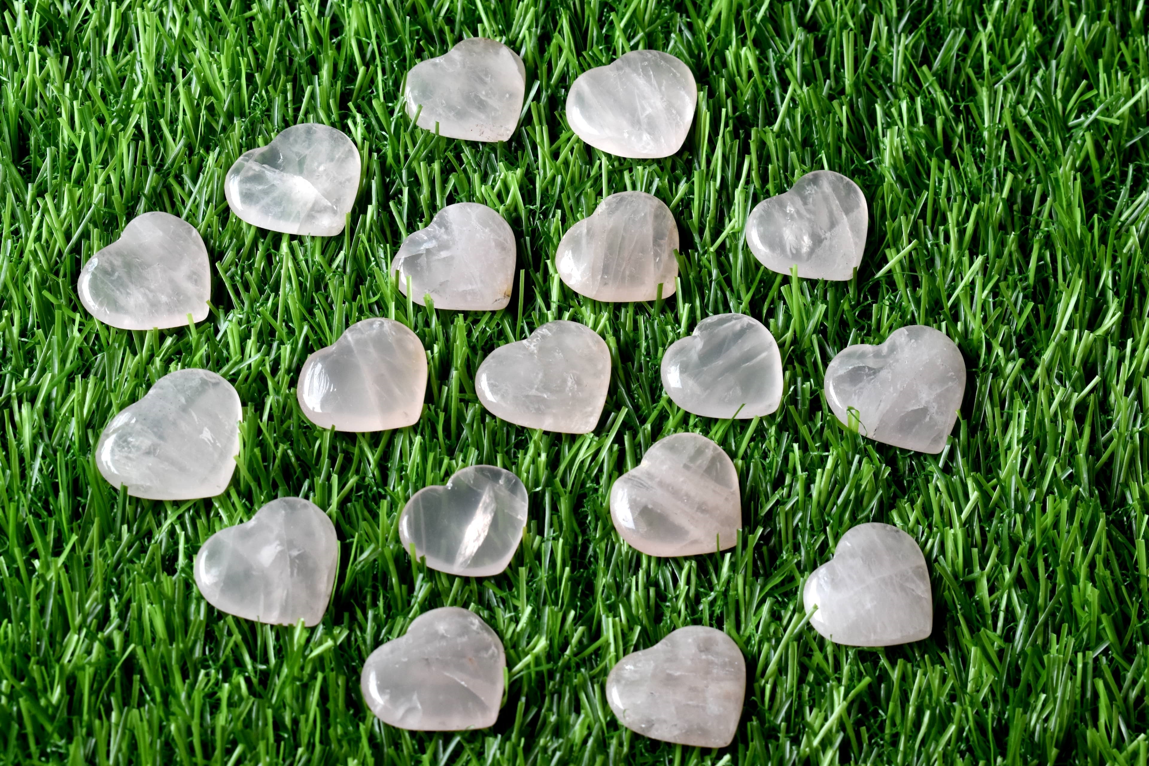 1 Inch Rose Quartz Heart, Puffy Mini Pocket Stone Heart