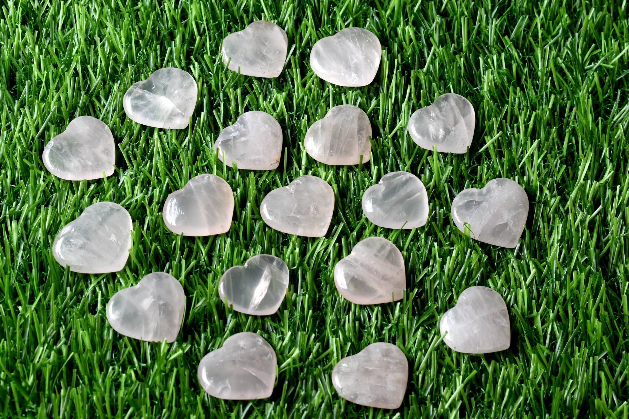 1 Inch Rose Quartz Heart, Puffy Mini Pocket Stone Heart