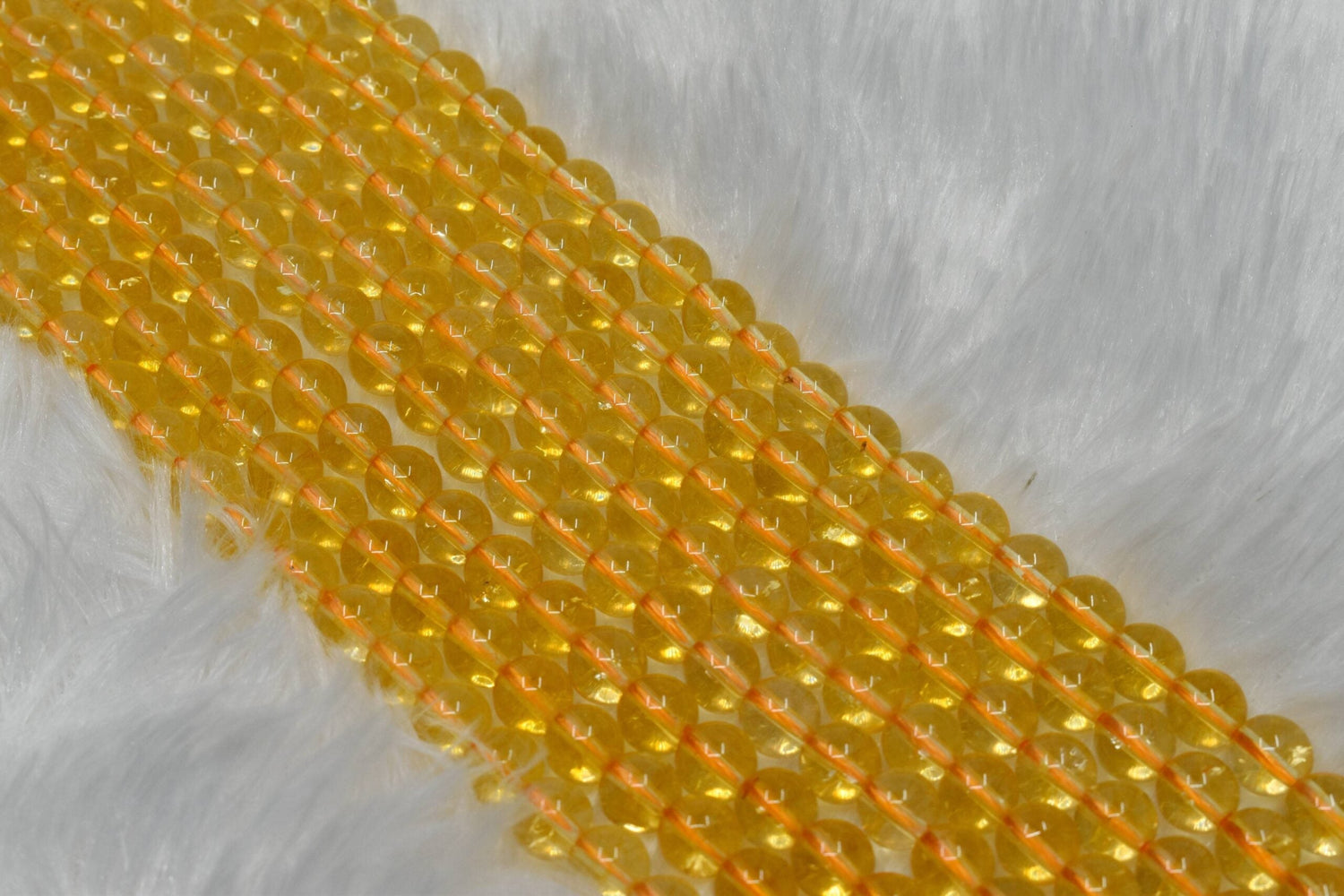 Heated Citrine Round Beads