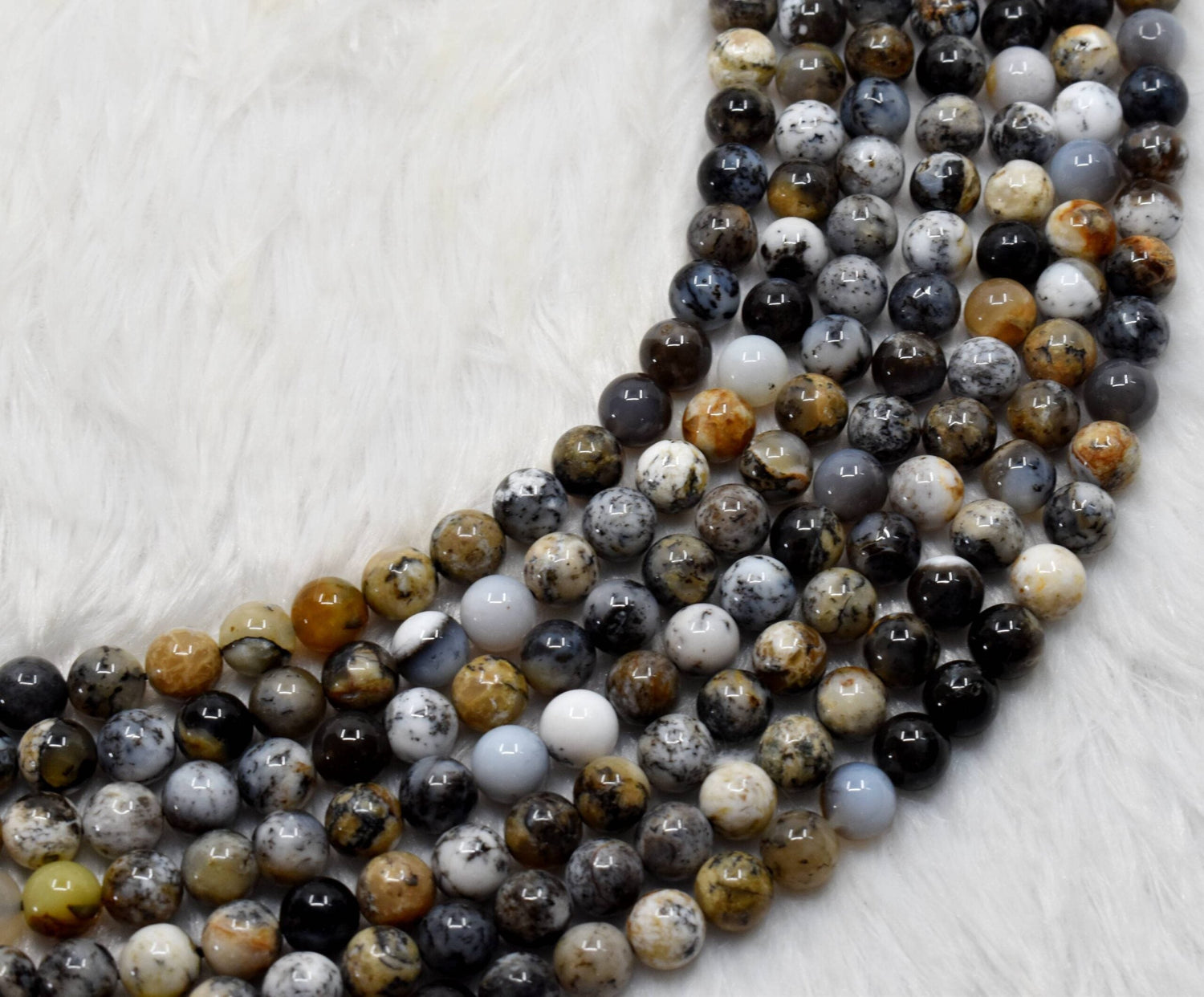 Dendritic Opal Round Beads