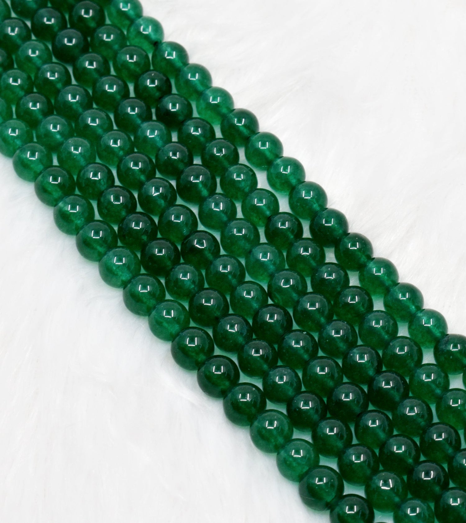 Green Jade Round Beads