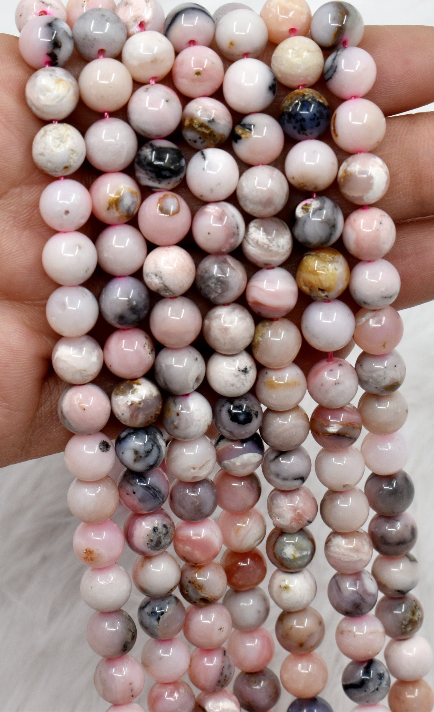 Pink Opal Round Beads