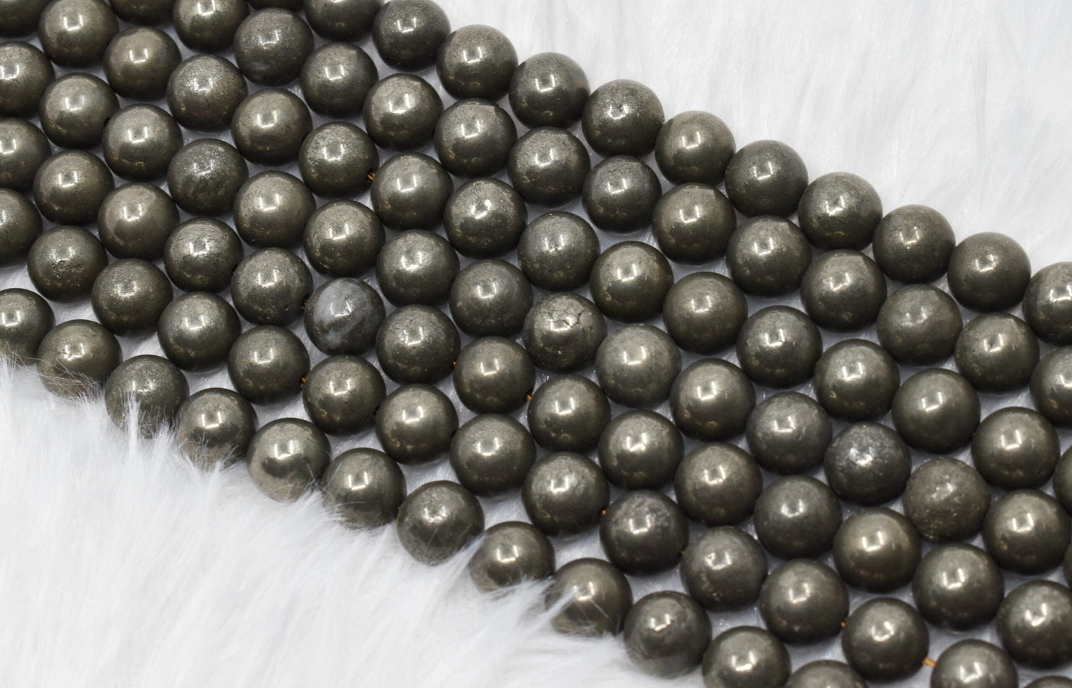 Pyrite Round Beads