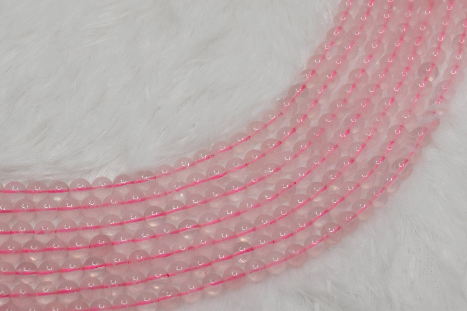 Natural Round Rose Quartz Beads