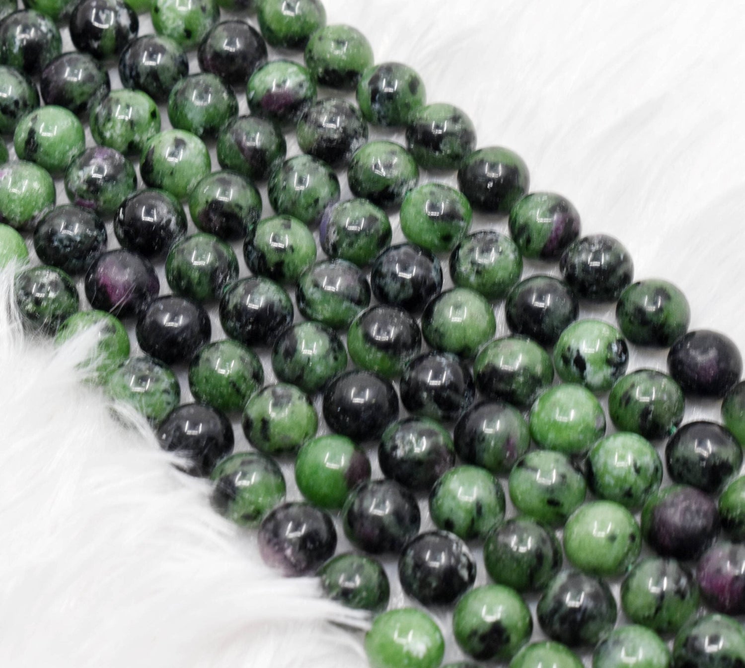 Ruby Zosite Round Beads