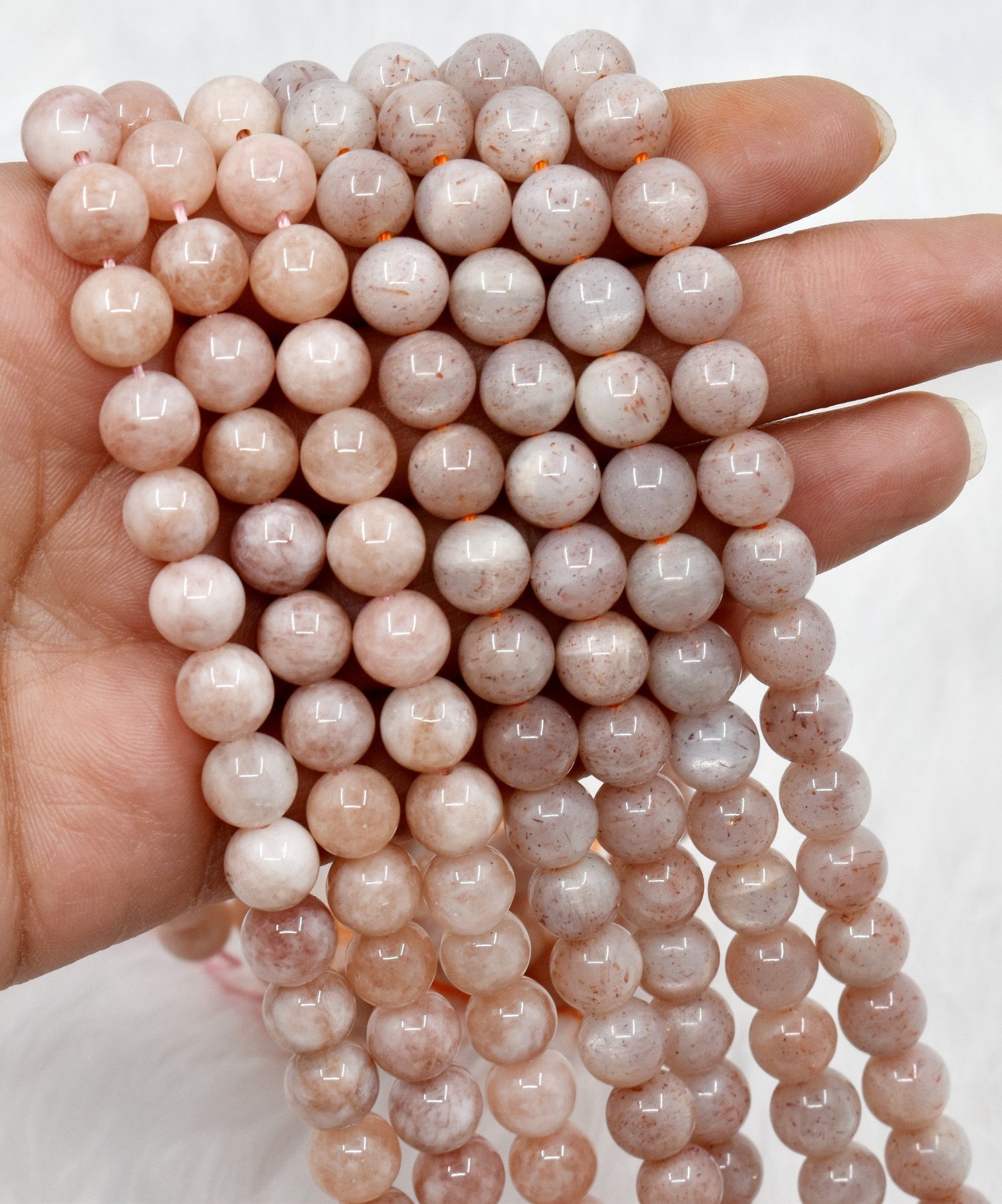 Natural Sunstone Round Beads