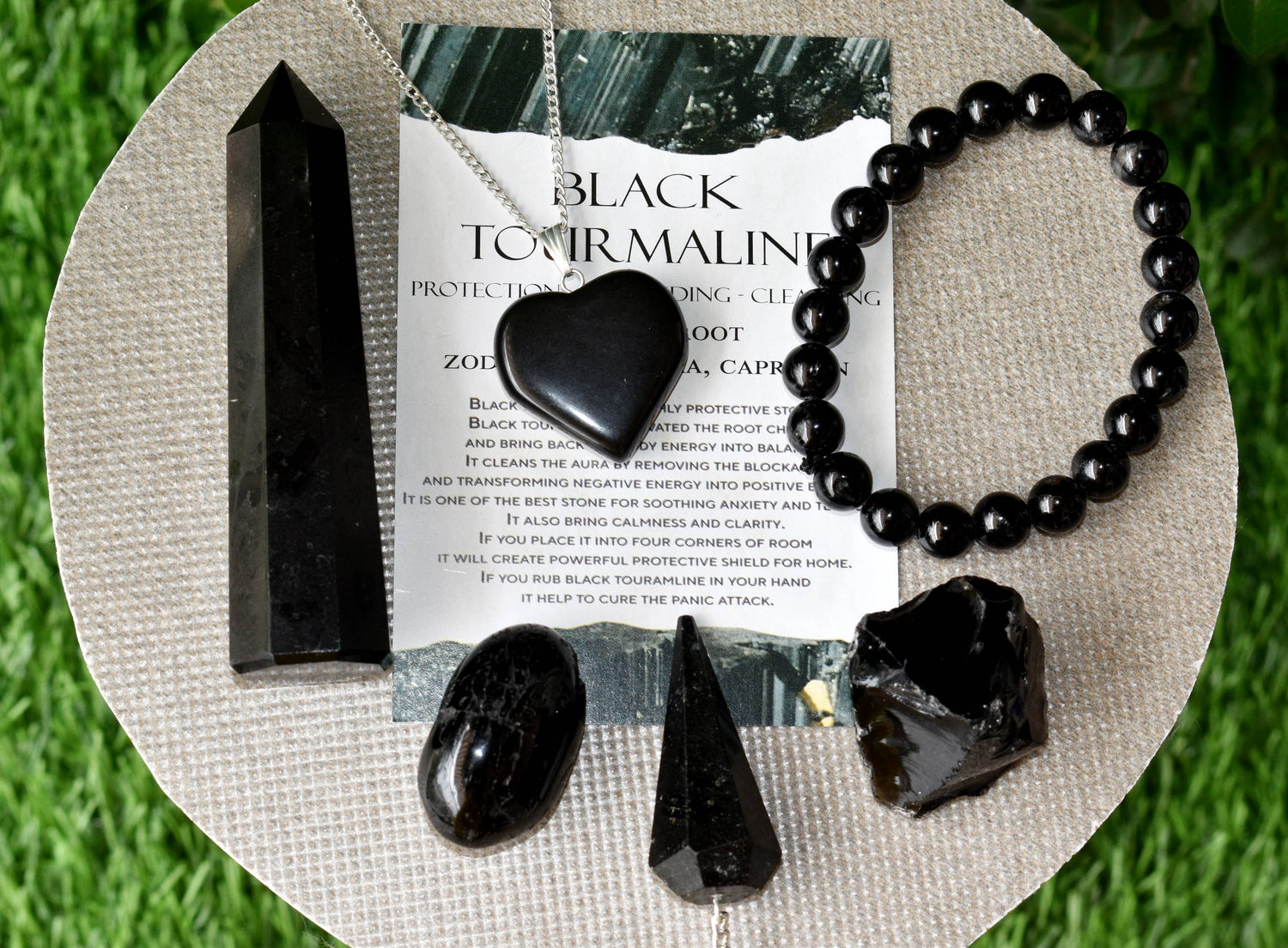 Black Tourmaline Crystal Gift Set