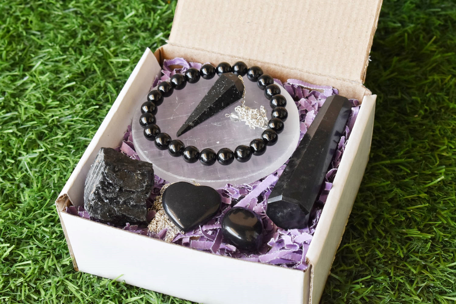 Black Tourmaline Crystal Gift Set