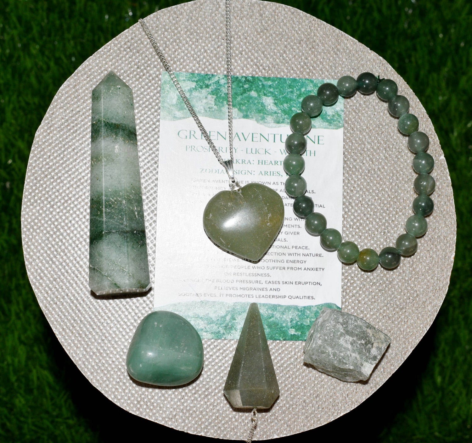 Green Aventurine Crystal Gift Set