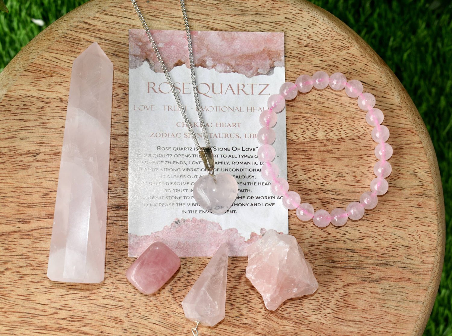 Rose Quartz Crystal Gift Set