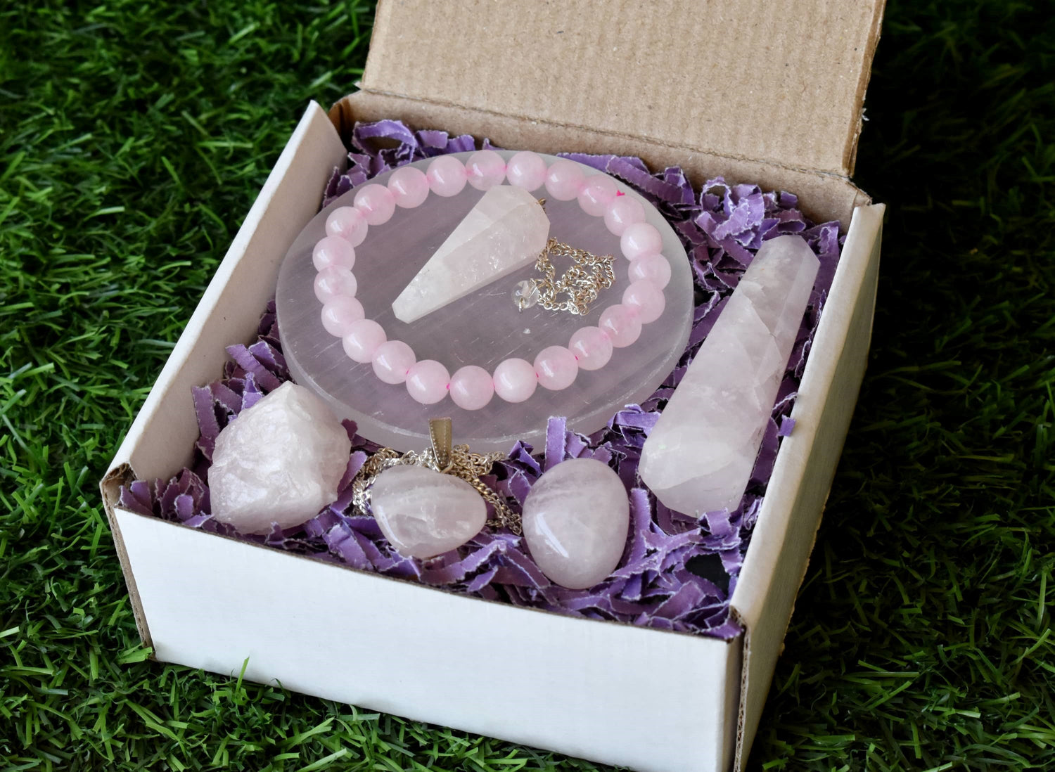 Rose Quartz Crystal Gift Set