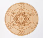 Amethyst Geometry Set (Clairvoyance and Breaking Addictions)-Sacred Geometry Grid Board
