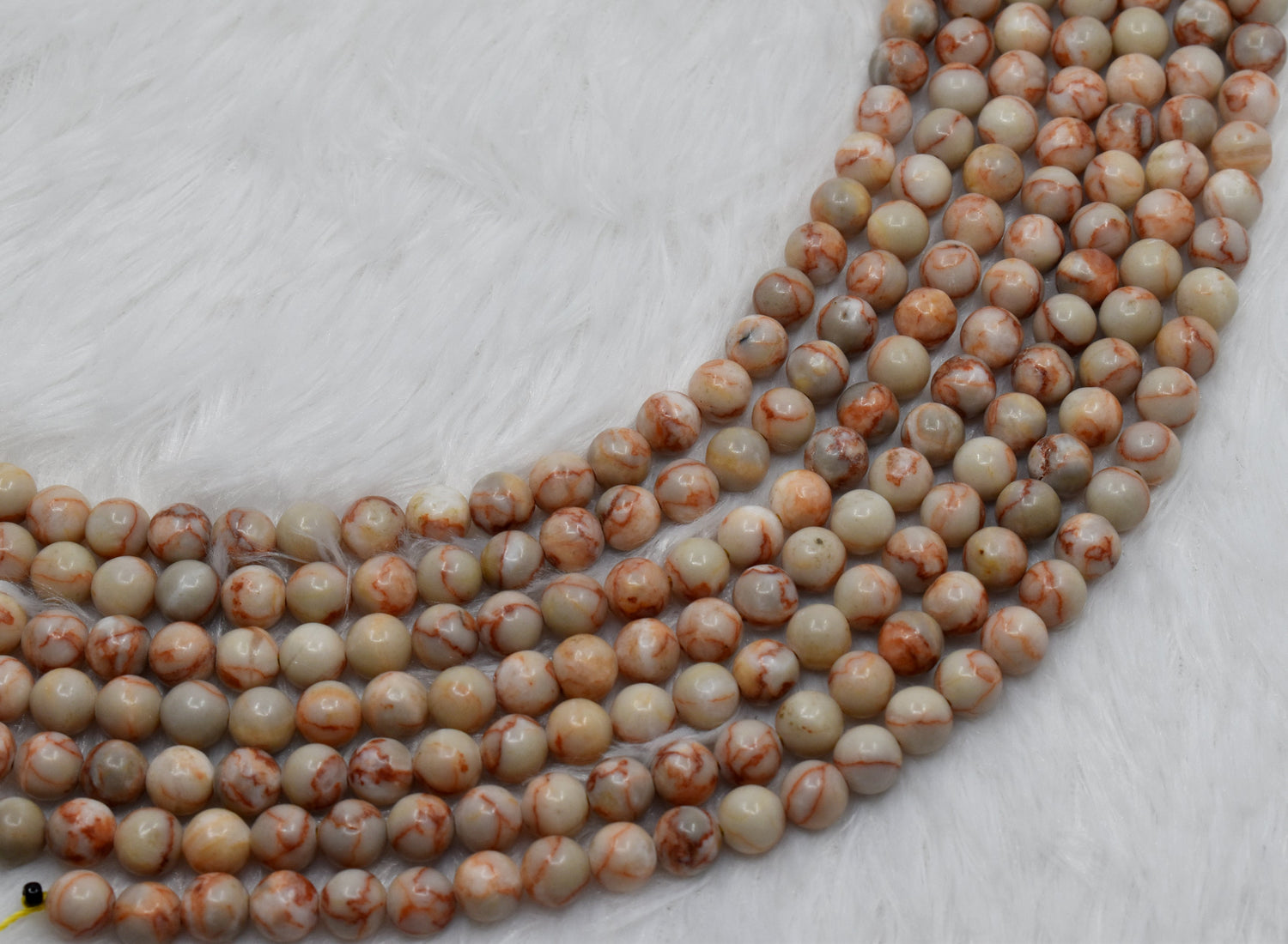 Red Picasso Jasper Round Beads