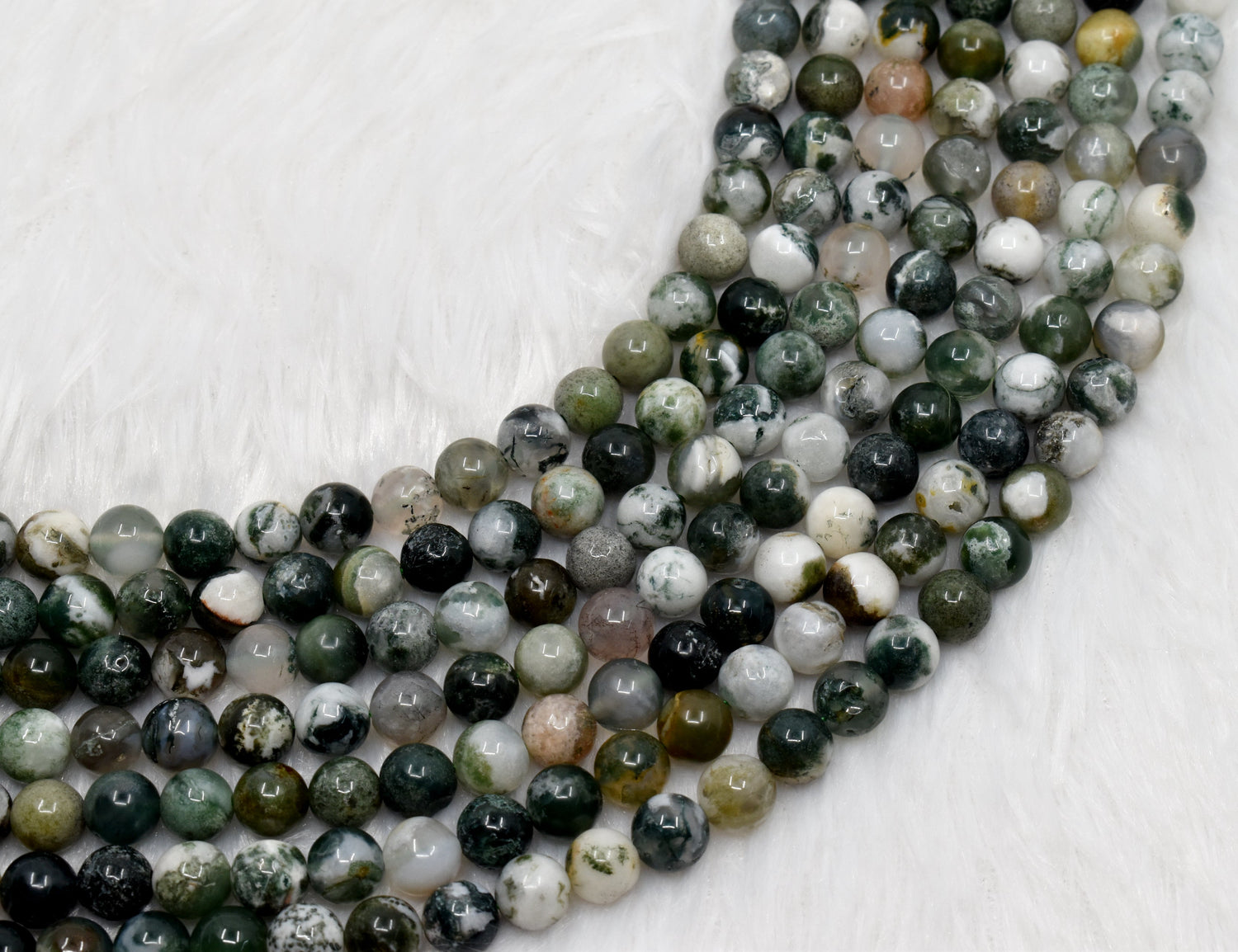 Tree Agate Beads, Natural Round Crystal Beads 4mm to 10mm