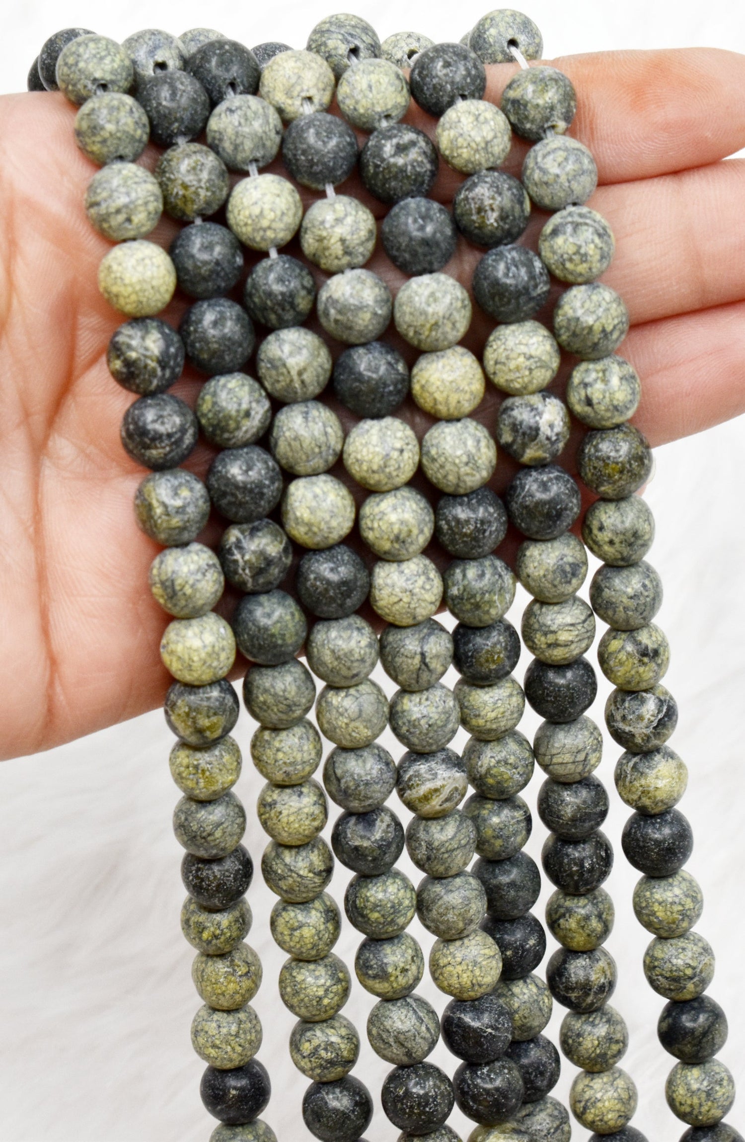 Seraphinite Beads, Natural Round Crystal Beads 4mm to 10mm