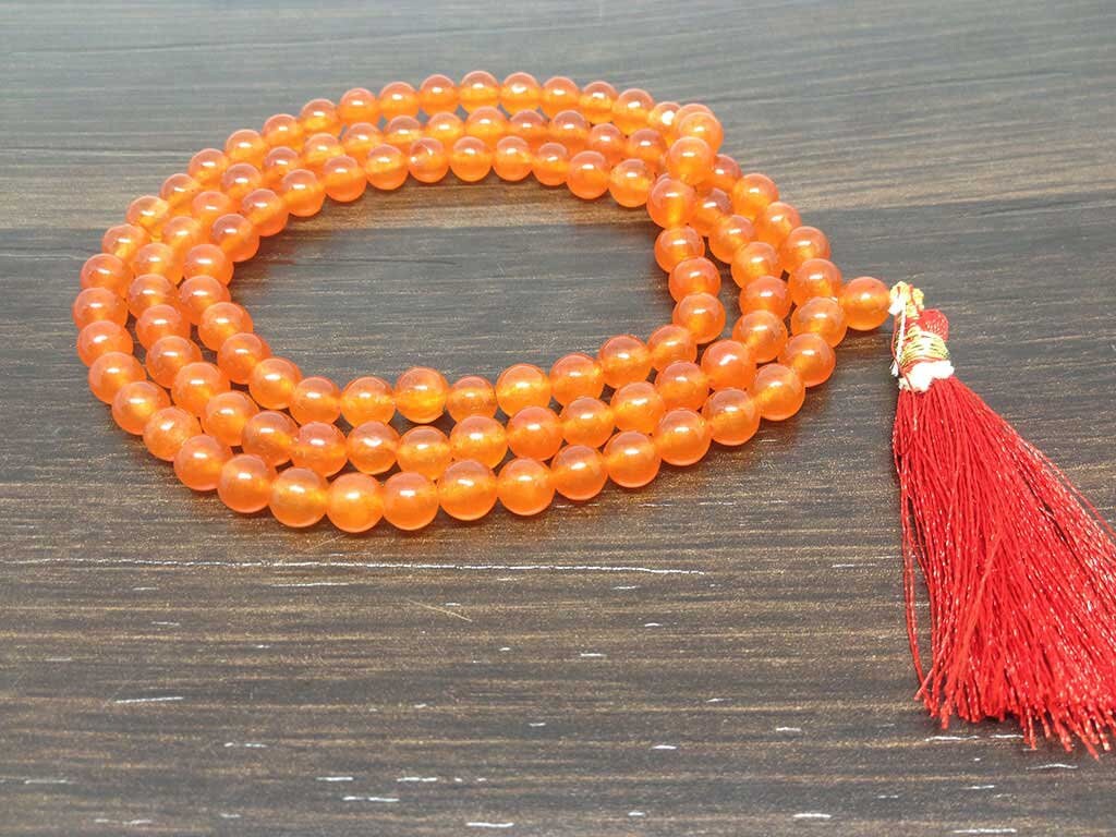 Natural 6mm Red Onyx Mala 108 prayer beads Meditation Necklace Jewelery ~ JP115